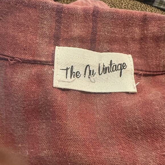 The Nu Vintage Plaid Upcycle Flower Duster Chic Western Top Size Medium - Picture 5 of 7